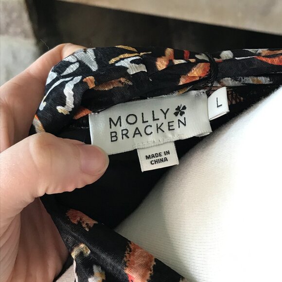 'Molly Bracken' Halter Black Fauve Dress - Size Large - Picture 7 of 7